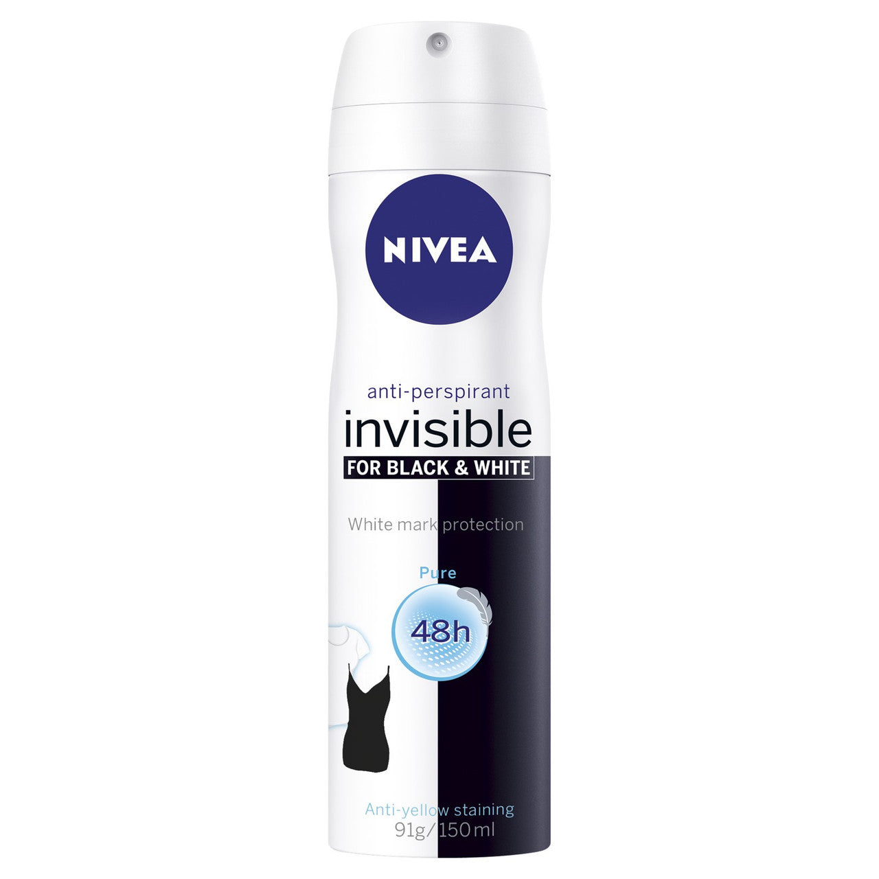 Nivea Deodorant 150ml Female Invisible For Black &amp; White Fresh by Pasteur Pharmacy