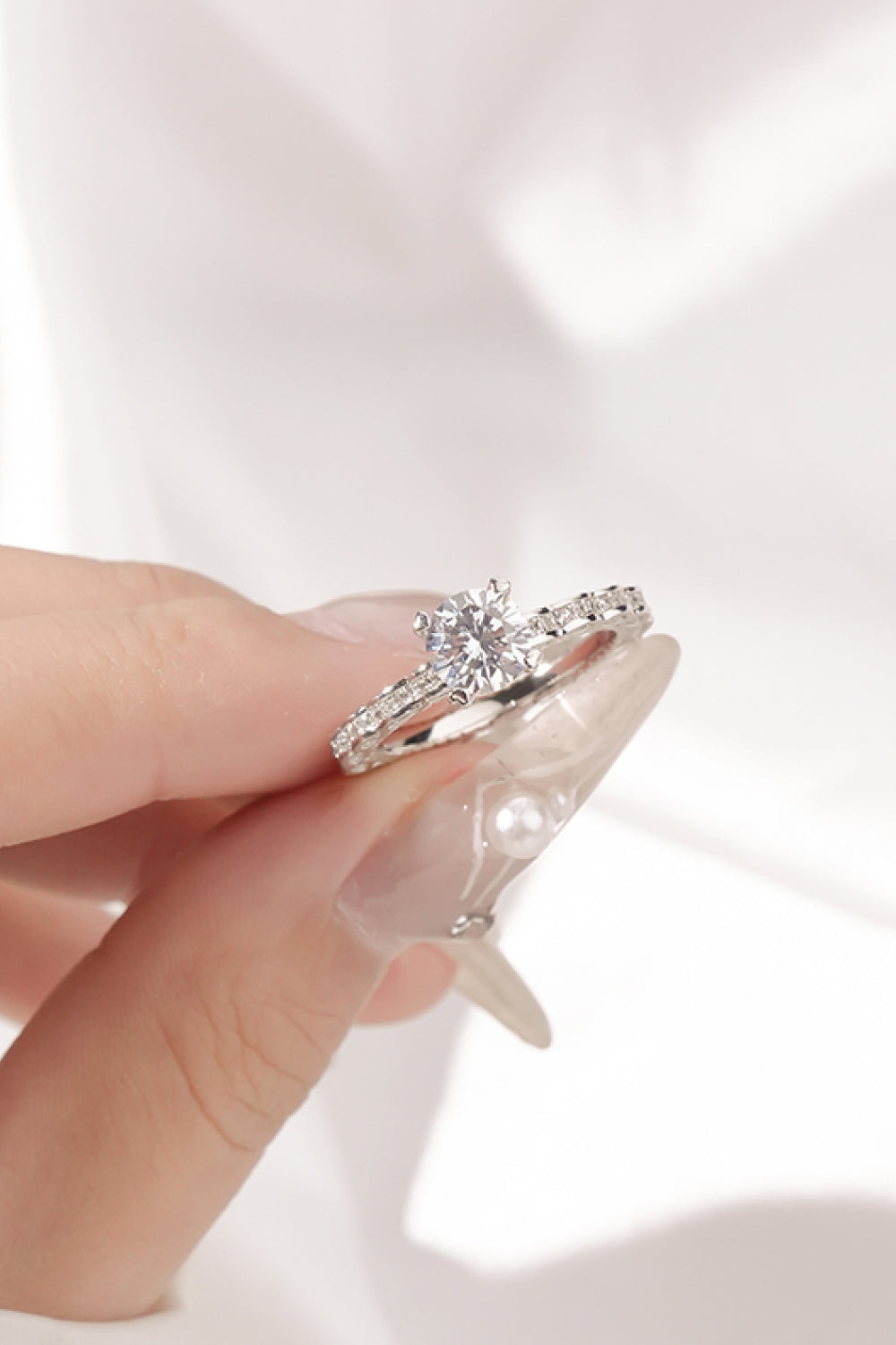 1 Carat Brilliant Round Cut Sparkala™ Platinum Over Pure Sterling Silver Eternity Ring by Sparkala
