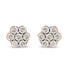 10K Rose Gold Diamond Floral Stud Earrings (0.5 cttw, J-K Color, I1-I2 Clarity) by Bids.com
