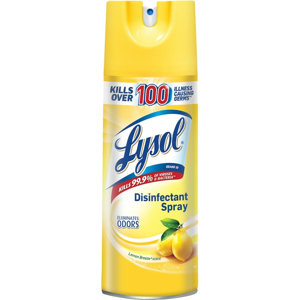 Lysol Disinfectant Spray, Antibacterial &amp; Antiviral Spray, Lemon Breeze – 12.5 oz by Pasteur Pharmacy