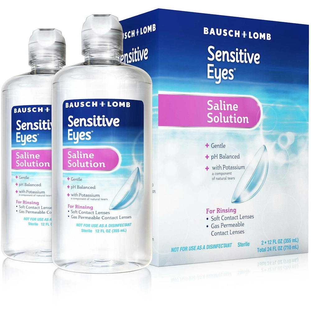 Bausch &amp; Lomb Gentle Sensitive Eyes Plus Saline Solution Value Pack, 12 Fl Oz by Pasteur Pharmacy