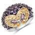 2.01 Carat Genuine Rhodolite and Amethyst .925 Sterling Silver Ring by Bids.com