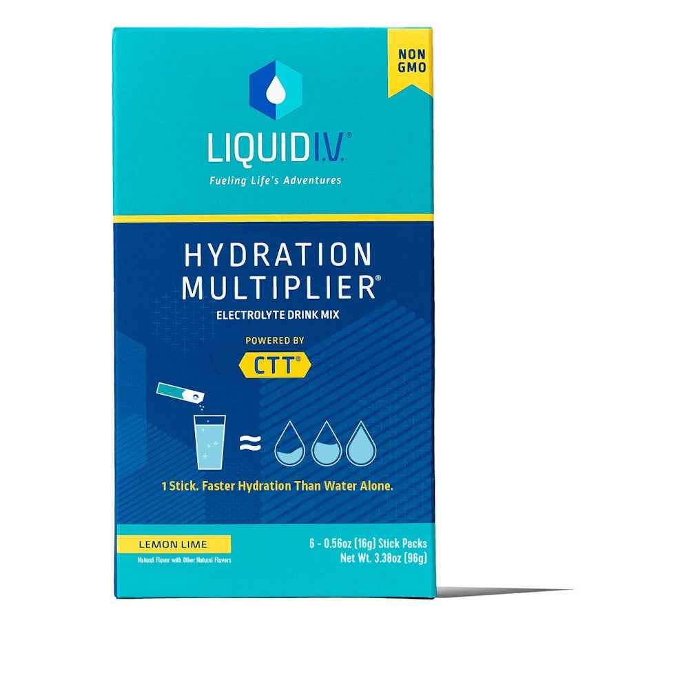 Liquid I.V. Hydration Multiplier, Electrolyte Drink Mix Powder, Lemon Lime - 6 Individual Packets