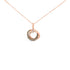 14K Rose Gold 3/4 Cttw Brown and White Diamond Interlocking Circle Hoop 18" Inch Pendant Necklace (G-H Color, SI2-I1 Clarity) by Bids.com