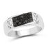 0.23 Carat Genuine Black Diamond .925 Sterling Silver Ring  DestGlow