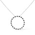 .925 Sterling Silver 2.0 Cttw Alternating Black and White Diamond Open Hoop Circle Pendant Necklace (H-I Color, I2-I3 Clarity) - 18" Inches by Bids.com