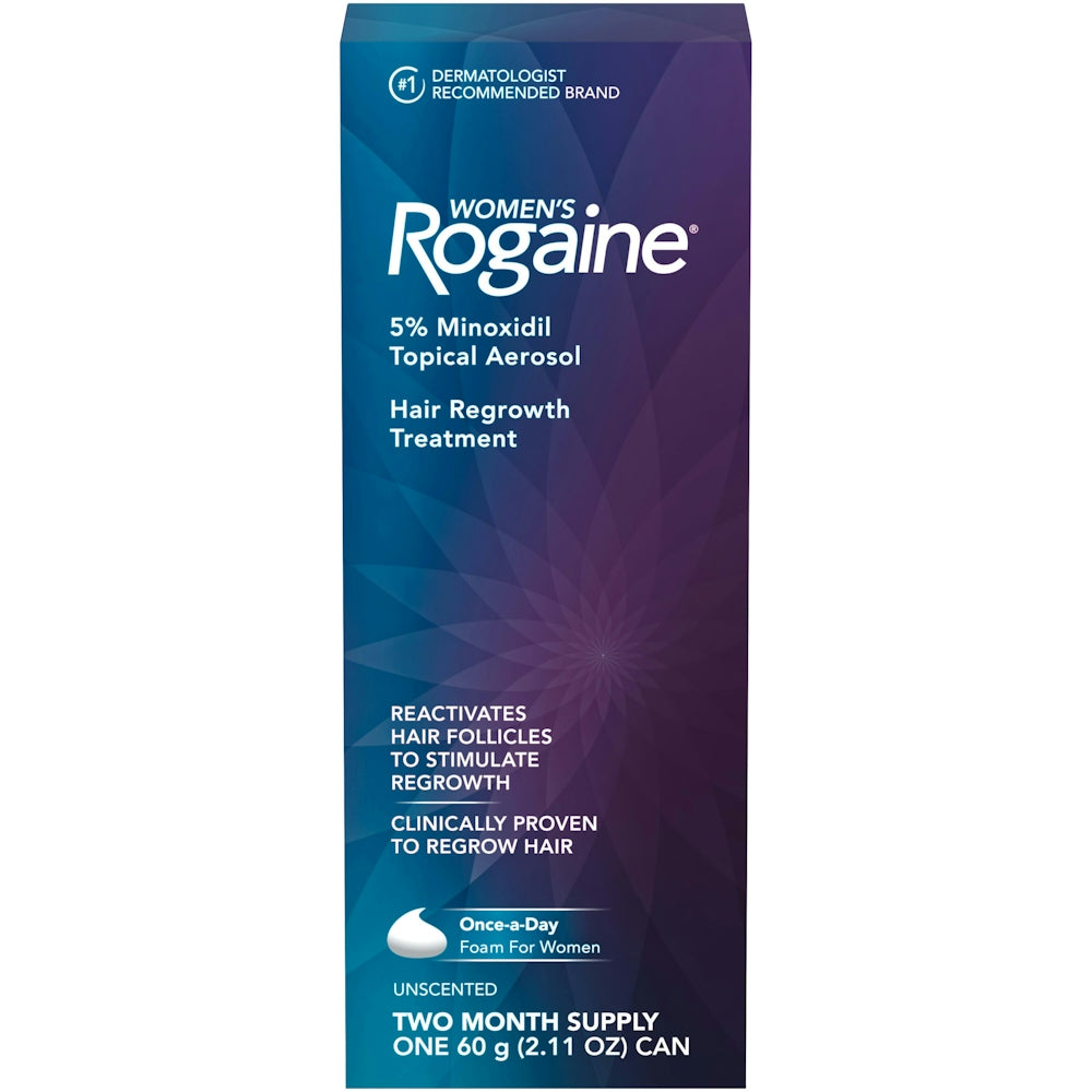Rogaine Women’s Hair Loss And Thinning Treatment, Once-A-Day Minoxidil Foam, Two Month Supply by Pasteur Pharmacy