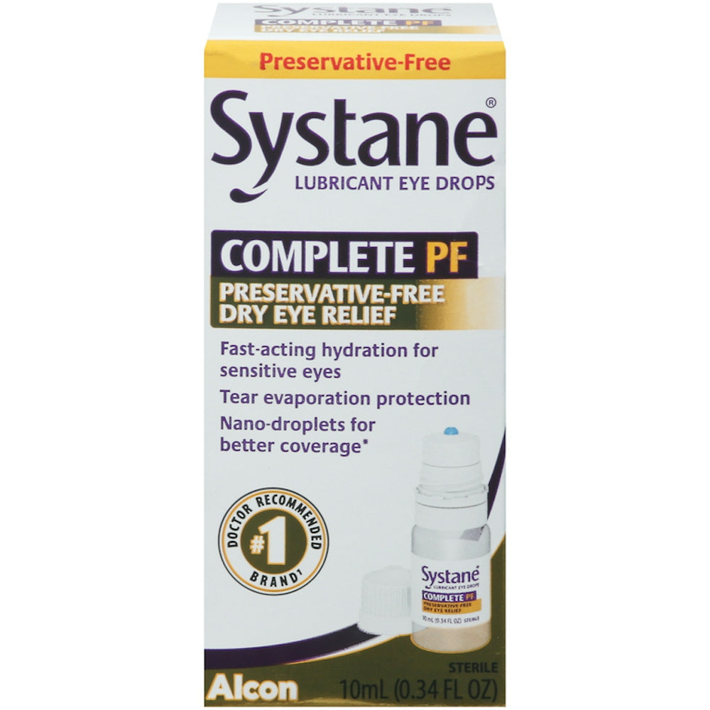 Systane Complete PF Lubricant Eye Drops 0.34 Fl Oz 