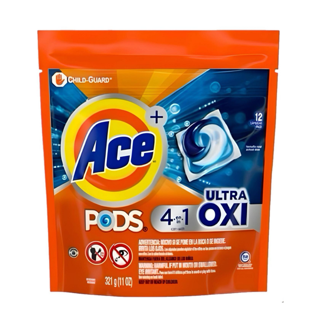 Ace Pods Ultra Oxi 4-in-1 Laundry Detergent Capsules (12 ct) by Farmacias Savia