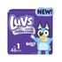 Luvs Platinum Protection Baby Diapers Bluey Size 1 (46 Count)  DestGlow