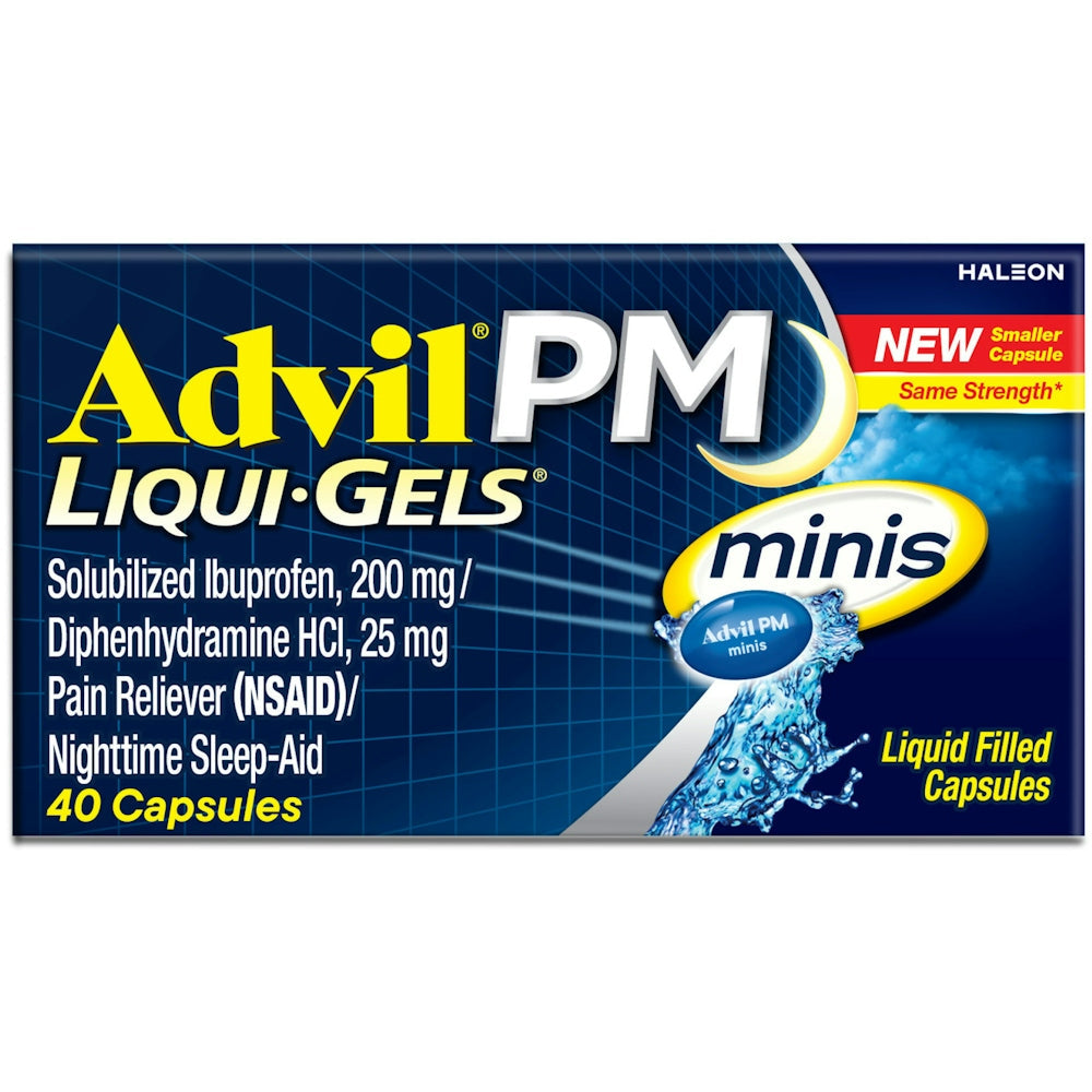 Advil PM Liqui-Gels Minis, 40 Liquid Filled Capsules by Pasteur Pharmacy