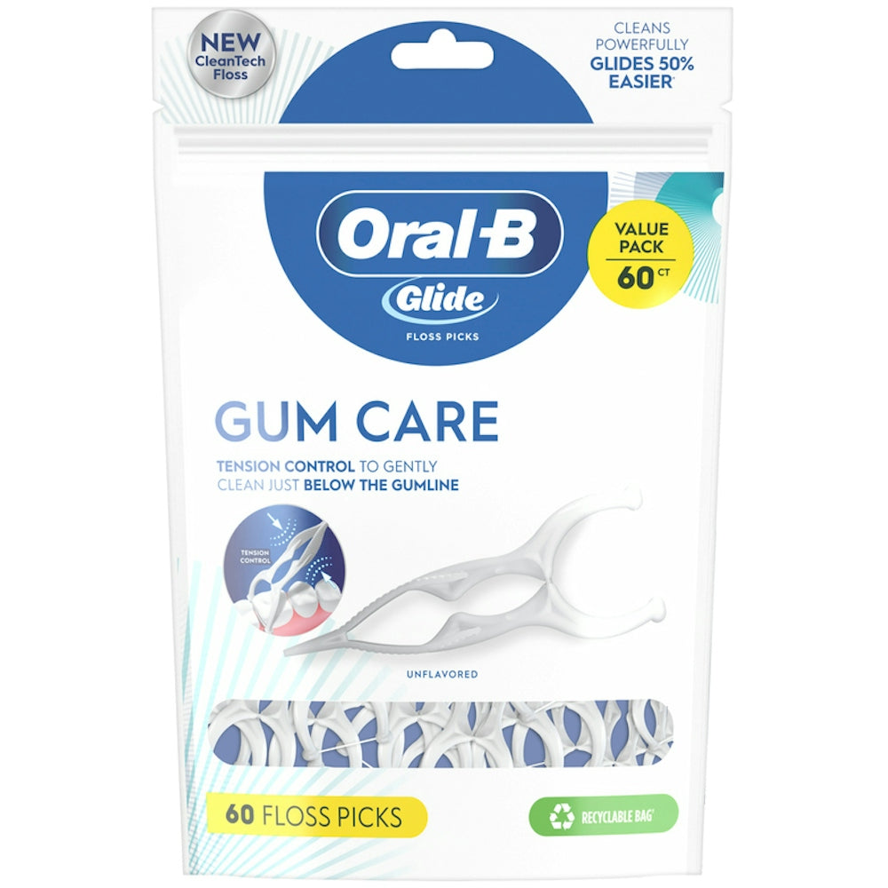 Oral-B Glide, Gum Care Unflavored Floss Picks 60 ct by Pasteur Pharmacy