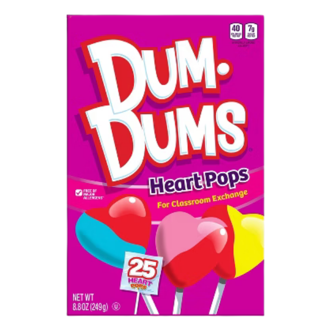 Dum Dums Heart Pops Classroom Exchange Kit (25 Count / 8.8oz) by Farmacias Savia