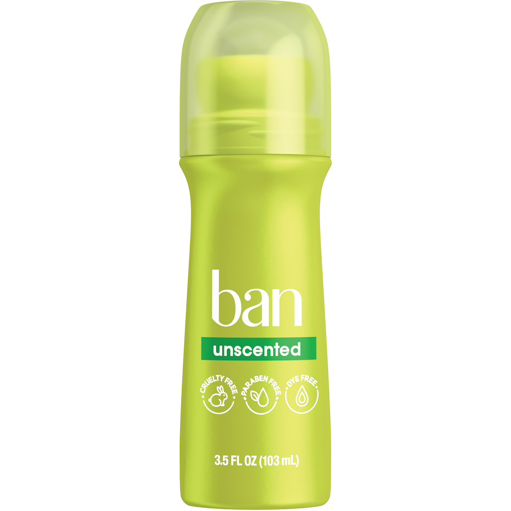 Ban Antiperspirant Deodorant, Invisible Roll On, Unscented 3.5 Fl Oz by Pasteur Pharmacy