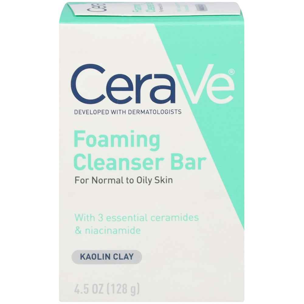 CeraVe Foaming Cleanser Bar, Kaolin Clay 4.5 Oz