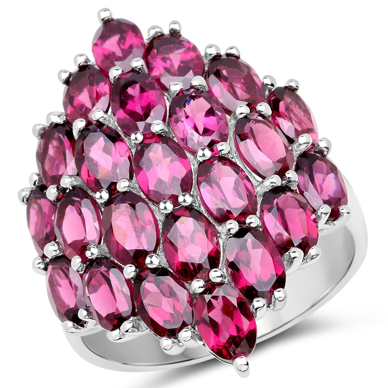 11.50 Carat Genuine Rhodolite .925 Sterling Silver Ring by Bids.com