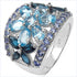 6.06 Carat Genuine Blue Topaz, London Blue Topaz & Tanzanite .925 Sterling Silver Ring by Bids.com