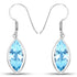 9.76 Carat Genuine Blue Topaz .925 Sterling Silver Earrings by Bids.com