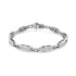 14K White Gold 2.00 Cttw Invisble-Set Princess Diamond Link Bracelet (I1-I2 Clarity, I-J Color) - 7.25" by Bids.com