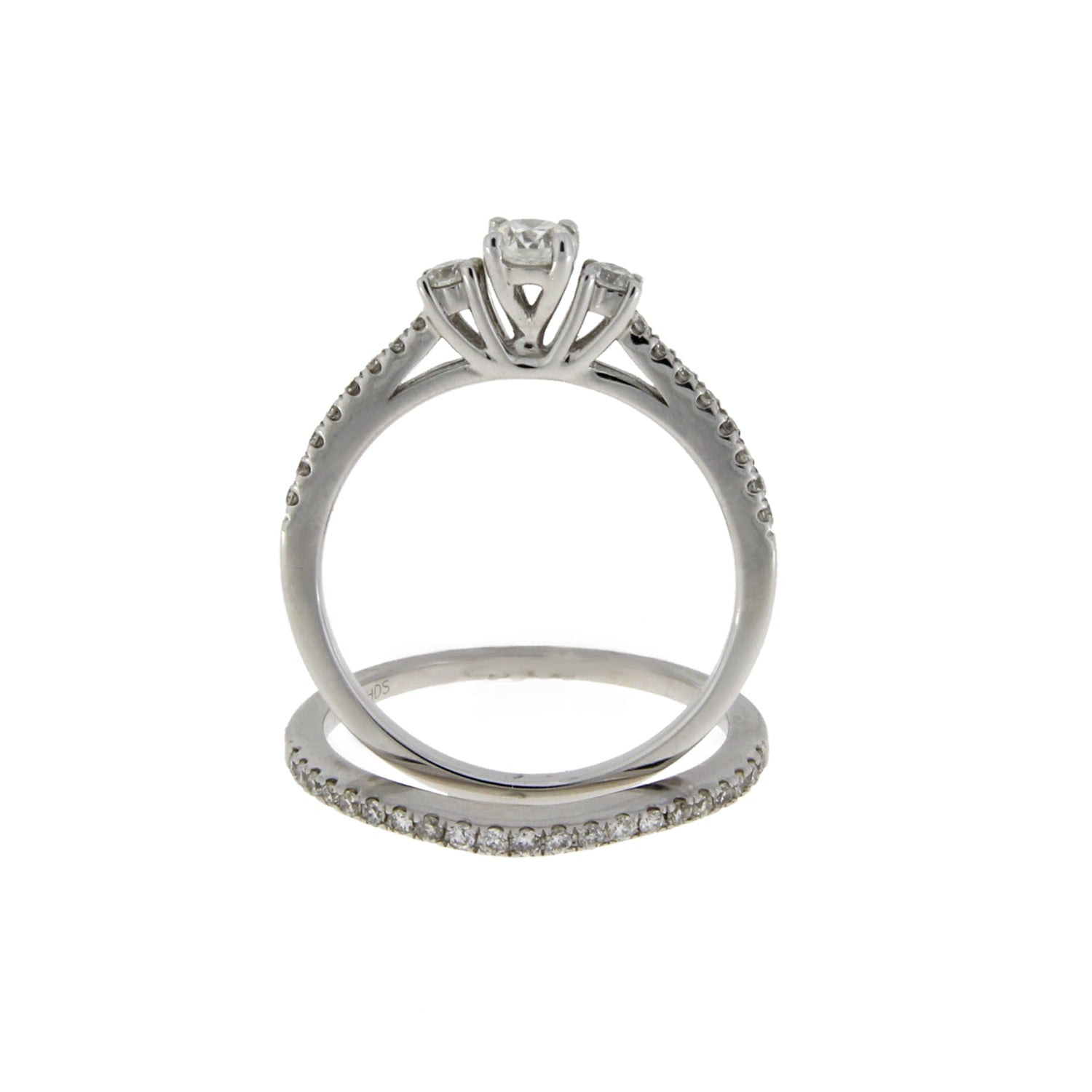 .45ct Diamond Engagement Ring Set 14KT White Gold by Bids.com