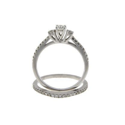 .45ct Diamond Engagement Ring Set 14KT White Gold by Bids.com