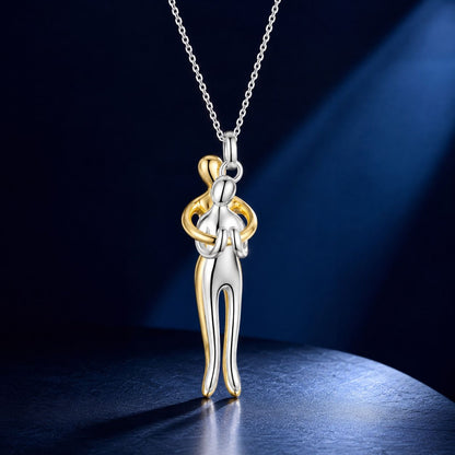 925 Sterling Silver Plated White Gold &amp; Gold Necklace 40+5cm for Women  DestGlow