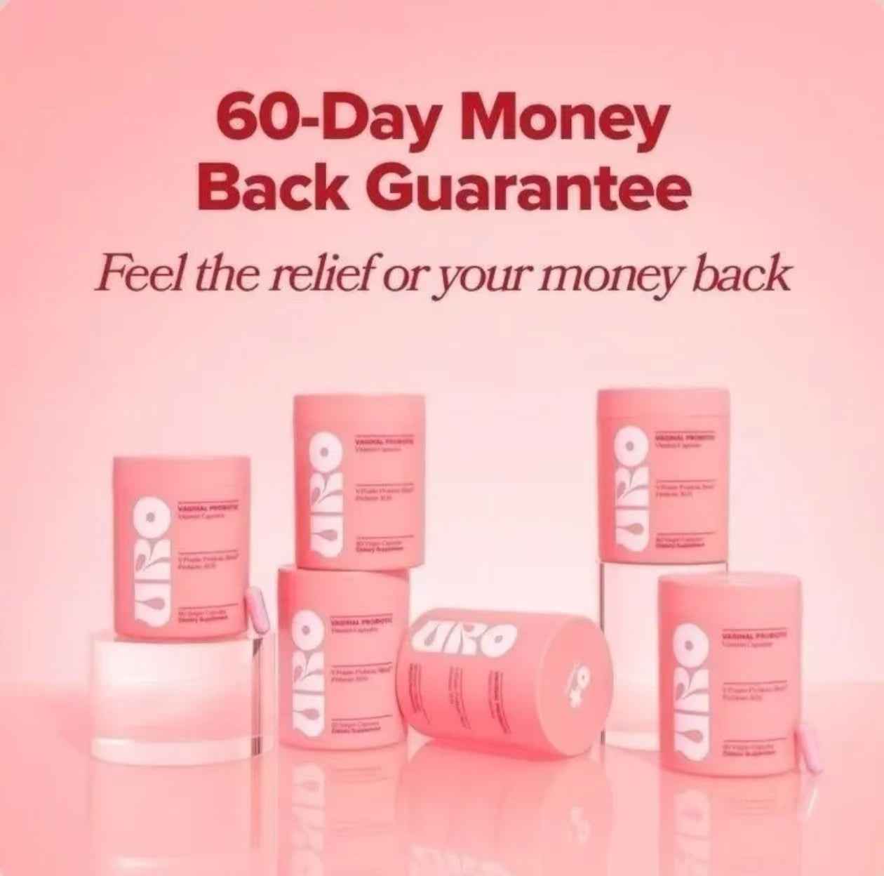 URO Vaginal Probiotics for Women pH Balance with Prebiotics &amp; Lactobacillus Probiotic Blend - Women&