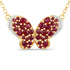 4.15 Carat Genuine Ruby and White Zircon .925 Sterling Silver Pendant by Bids.com