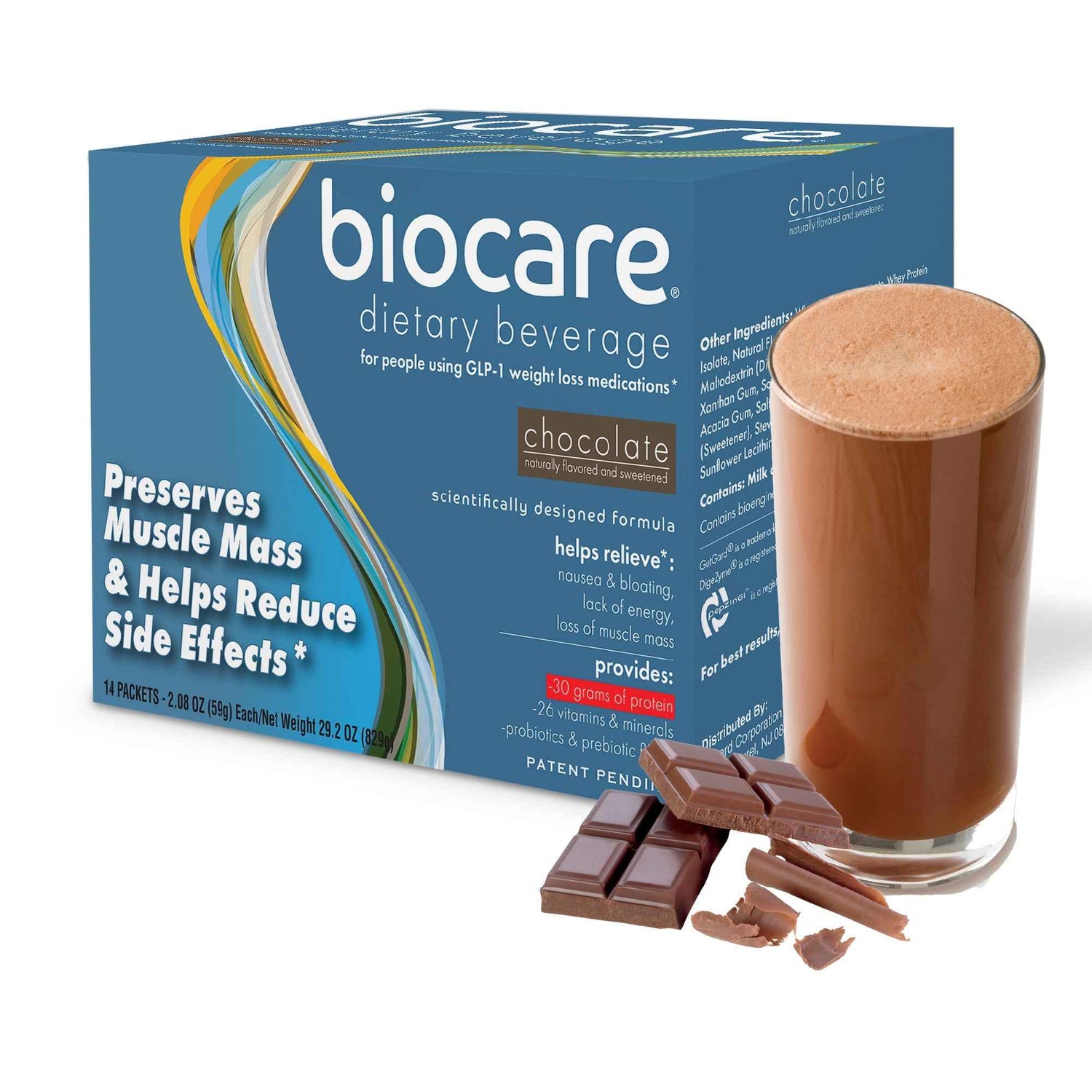 30G Protein Chocolate Biocare Dietary Beverage (14-Servings)