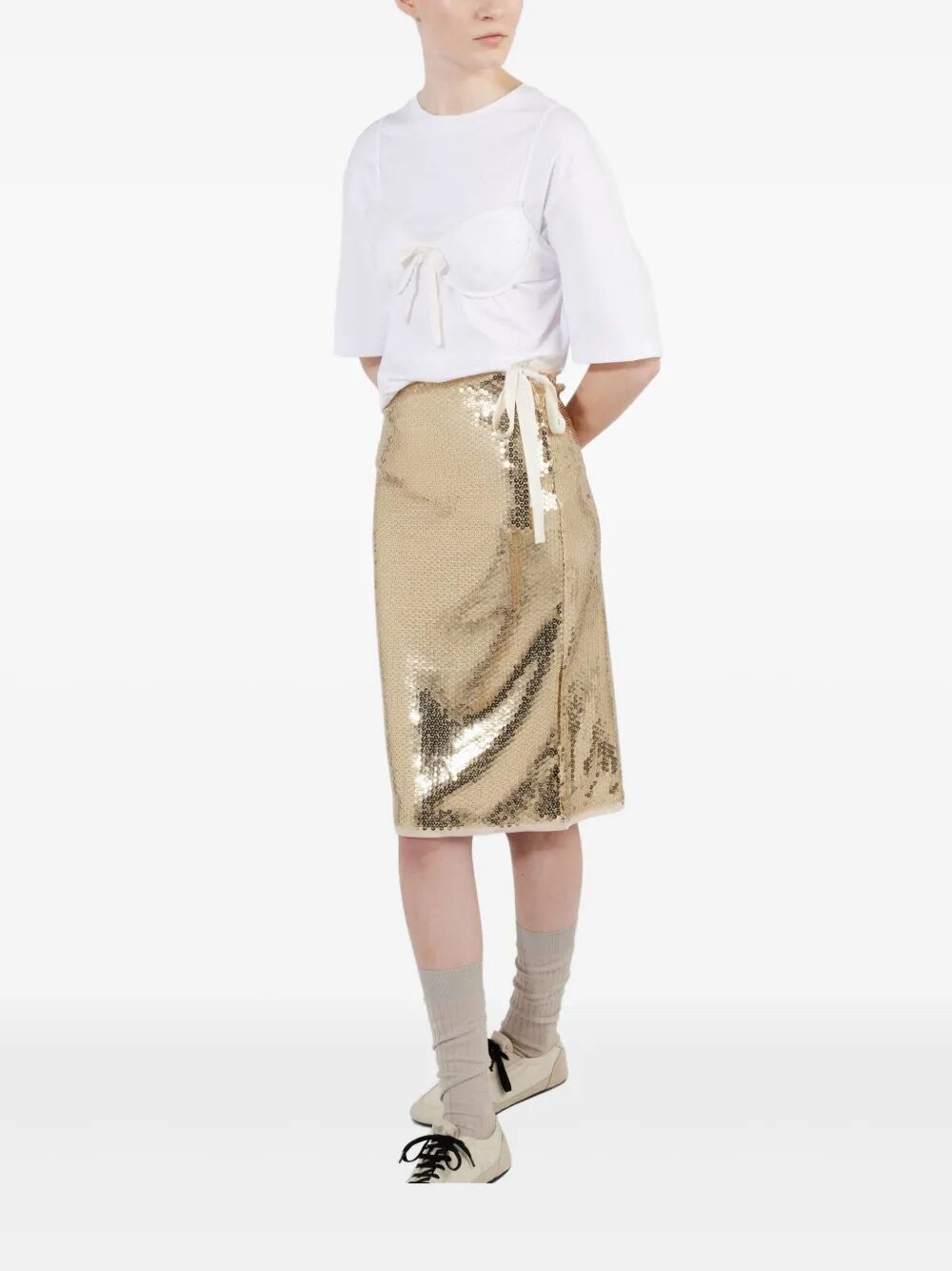 Prada Women Sequined Pencil Skirt by Luosophy