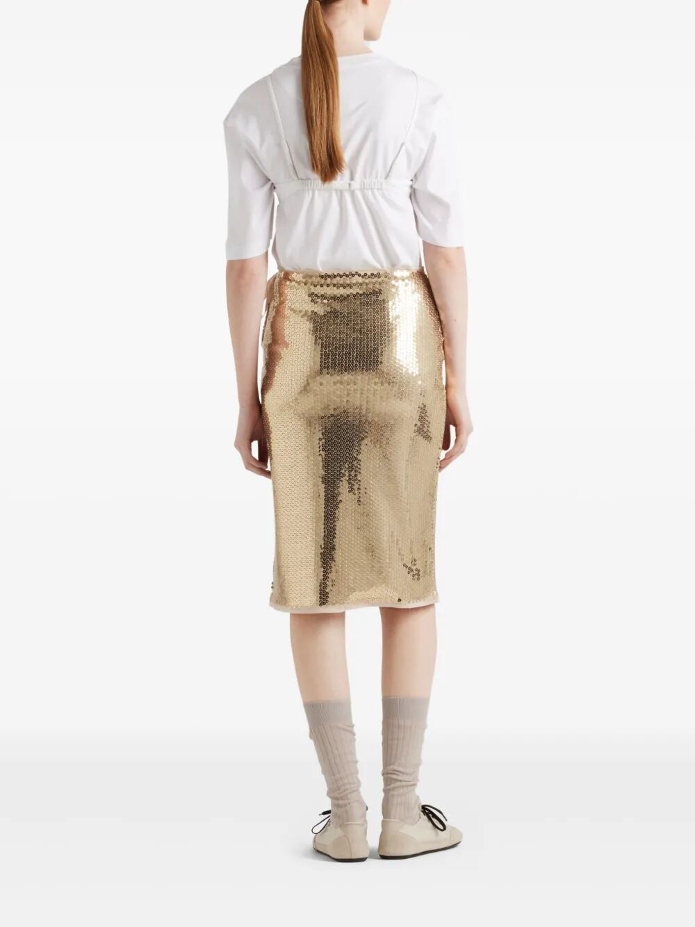 Prada Women Sequined Pencil Skirt by Luosophy