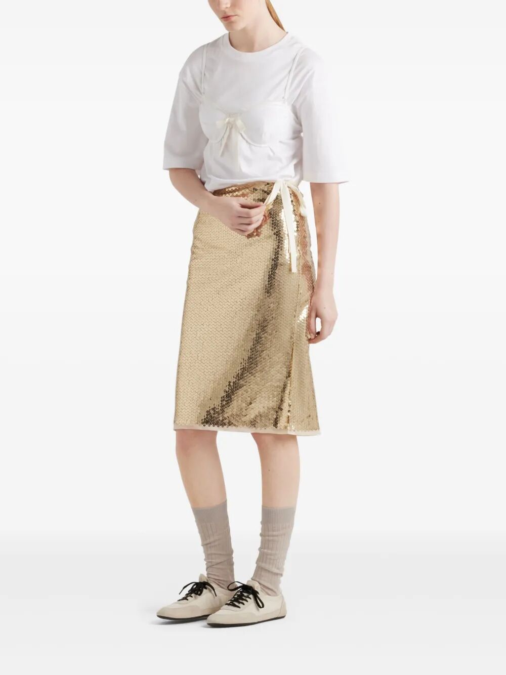 Prada Women Sequined Pencil Skirt by Luosophy