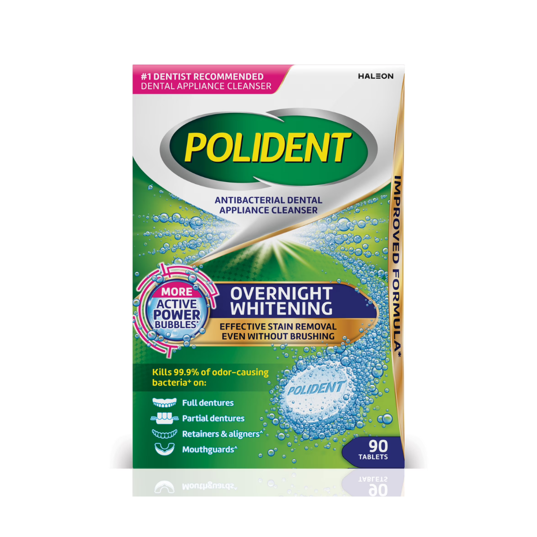 Polident Overnight Whitening Dental Appliance Cleanser (30 Tablets)  DestGlow