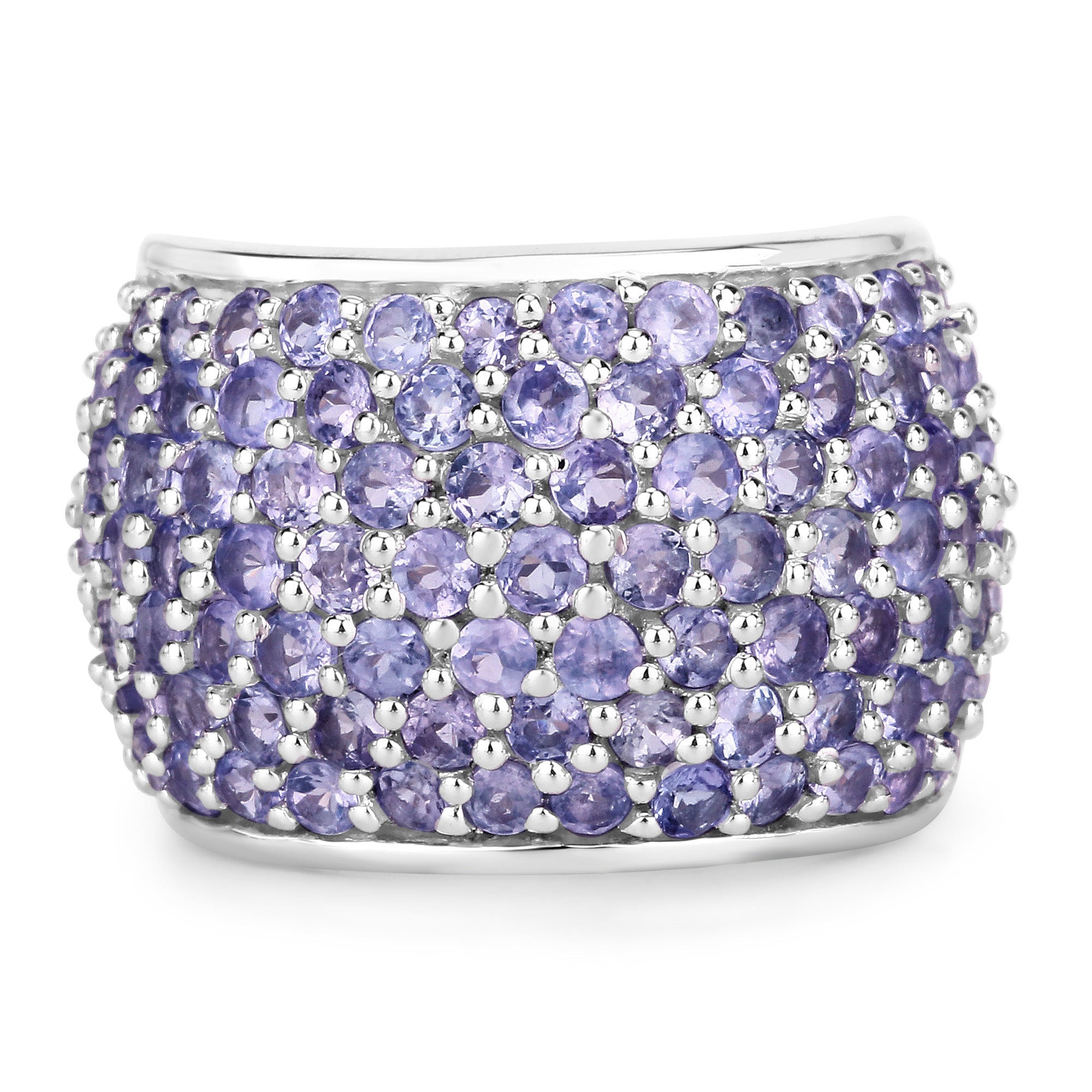 4.22 Carat Genuine Tanzanite .925 Sterling Silver Ring by Bids.com