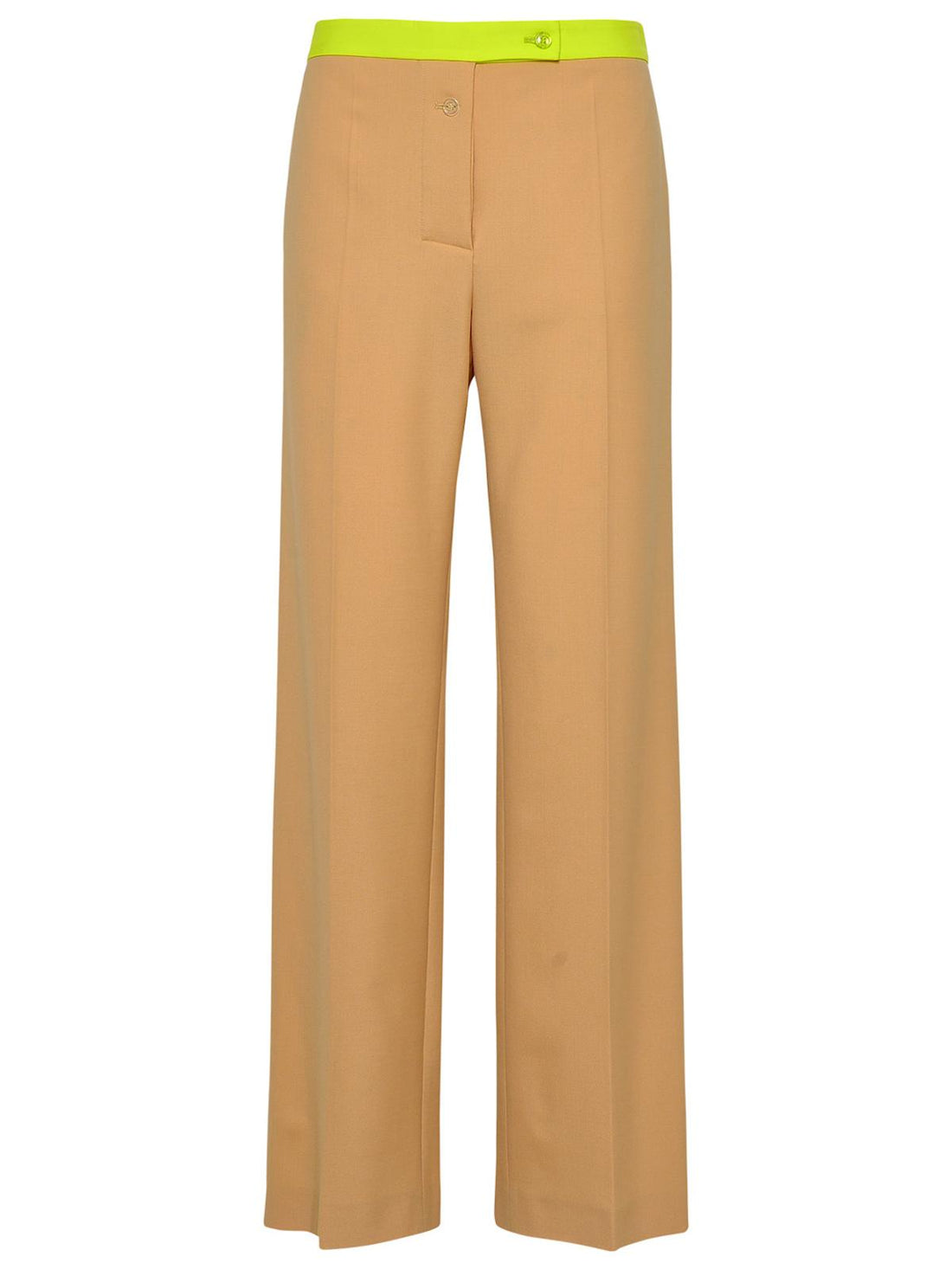 Off-White Beige Wool Blend Active Pants Women by Luosophy