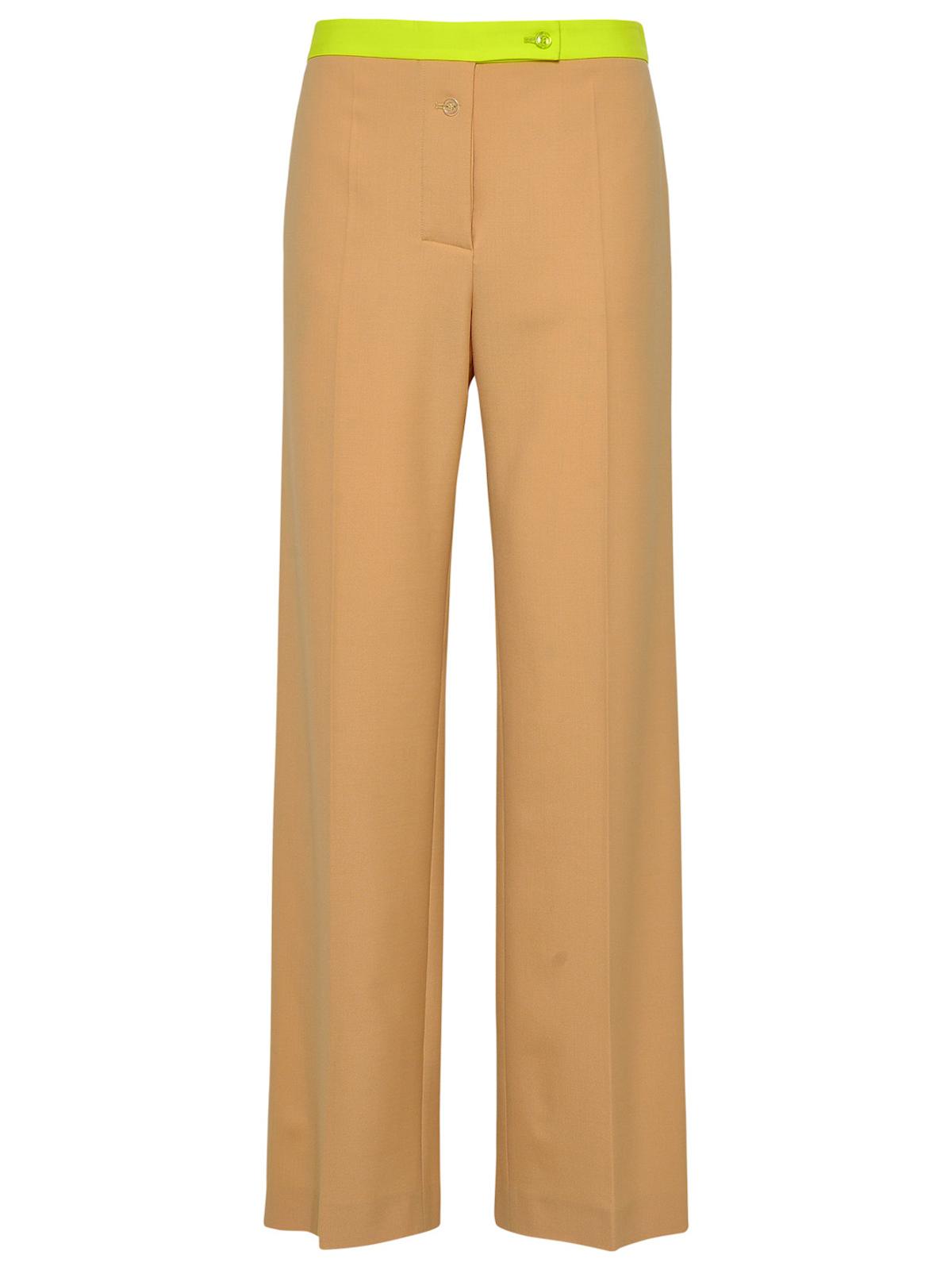 Off-White Beige Wool Blend Active Pants Women by Luosophy