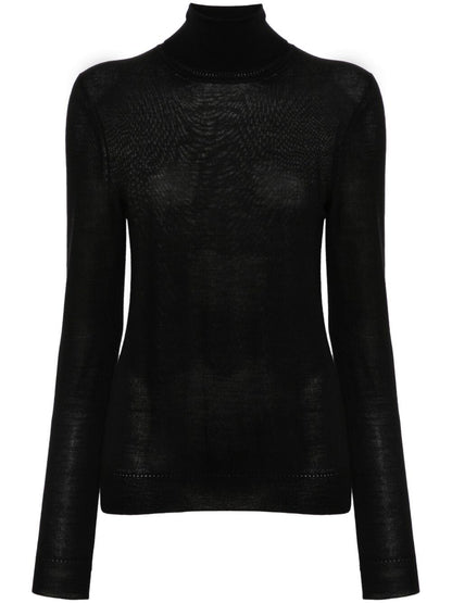 Saint Laurent Women Cassandre Wool Turtleneck Sweater by Luosophy