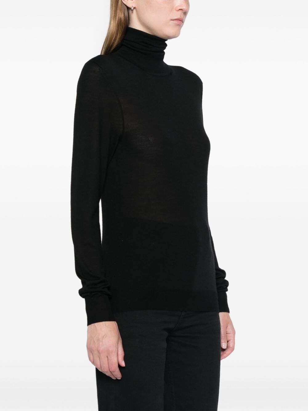 Saint Laurent Women Cassandre Wool Turtleneck Sweater by Luosophy