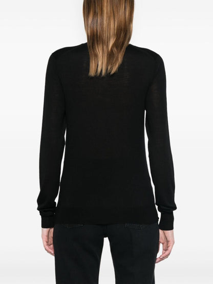 Saint Laurent Women Cassandre Wool Turtleneck Sweater by Luosophy