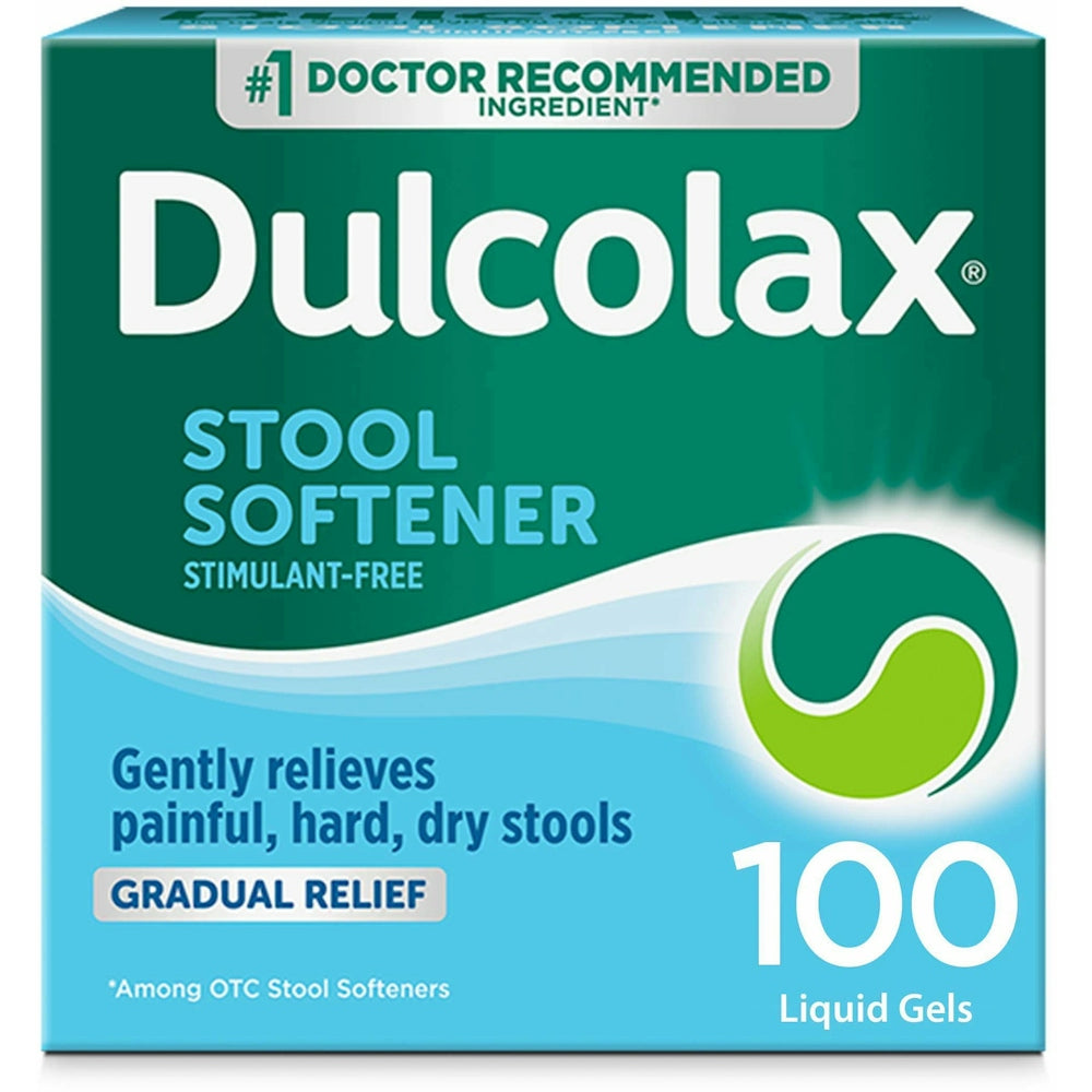 Dulcolax Stool Softener, 100 Mg, Liquid Gels 