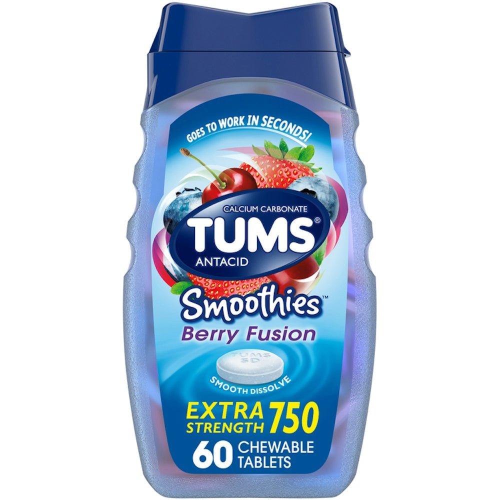 TUMS® Smoothies Extra Strength Antacid – Berry Fusion (750 mg) by Pasteur Pharmacy