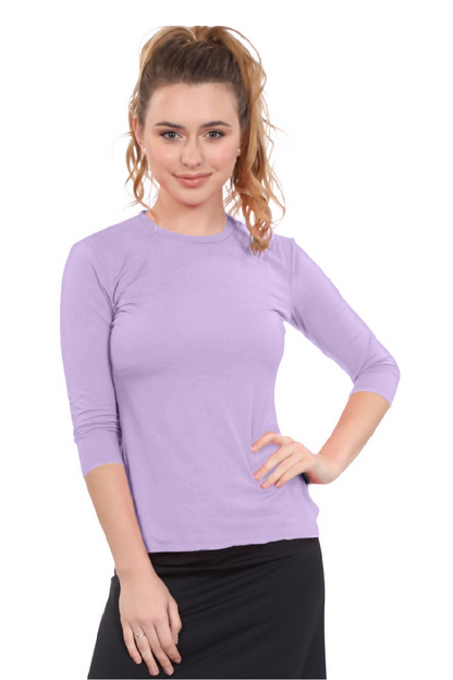 Relaxed Fit 3/4 Sleeve Swim &amp; Exercise Top - Quick-Dry UPF 50+ Protection by Kosher Casual USA
