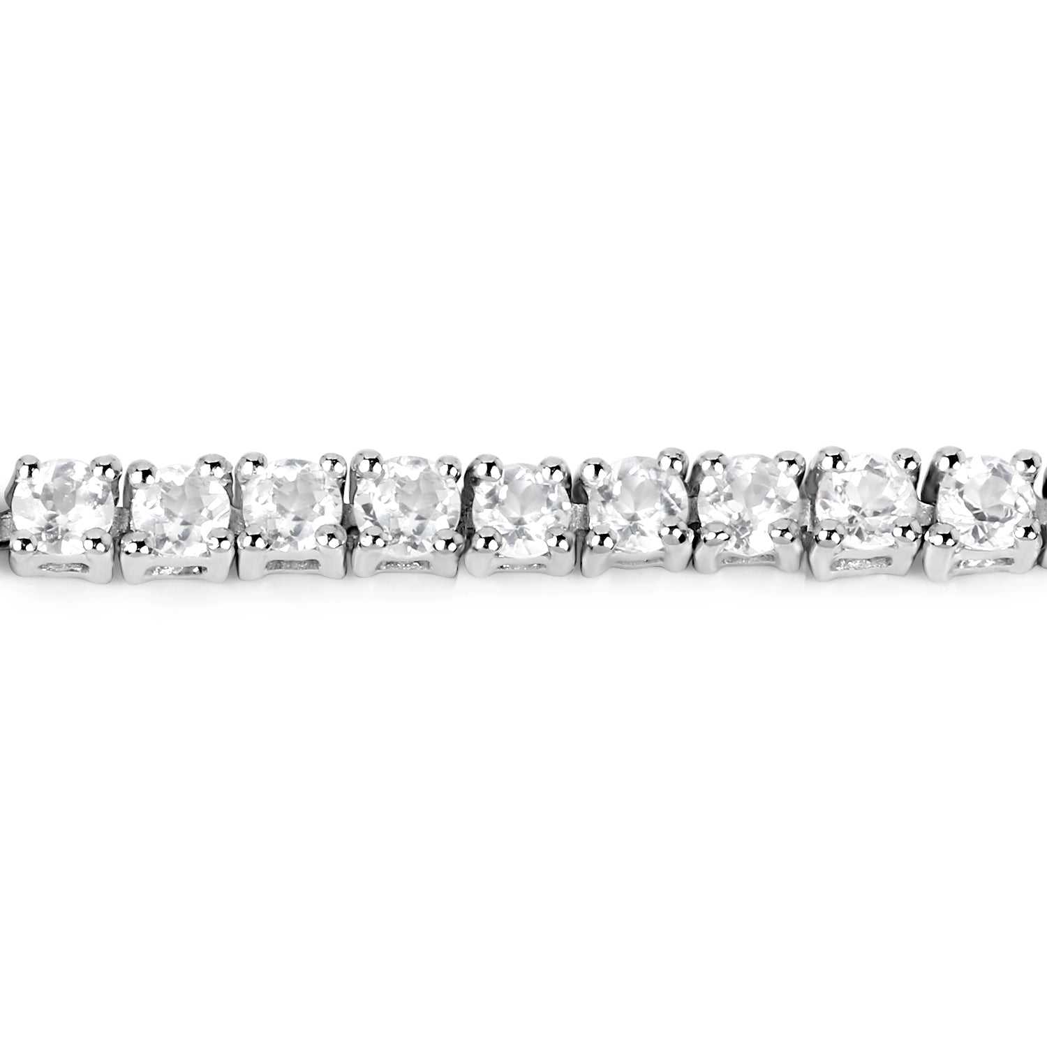 4.96 Carat Genuine White Topaz .925 Sterling Silver Bracelet  DestGlow