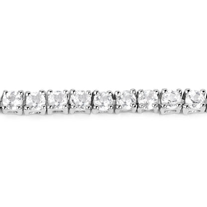 4.96 Carat Genuine White Topaz .925 Sterling Silver Bracelet  DestGlow