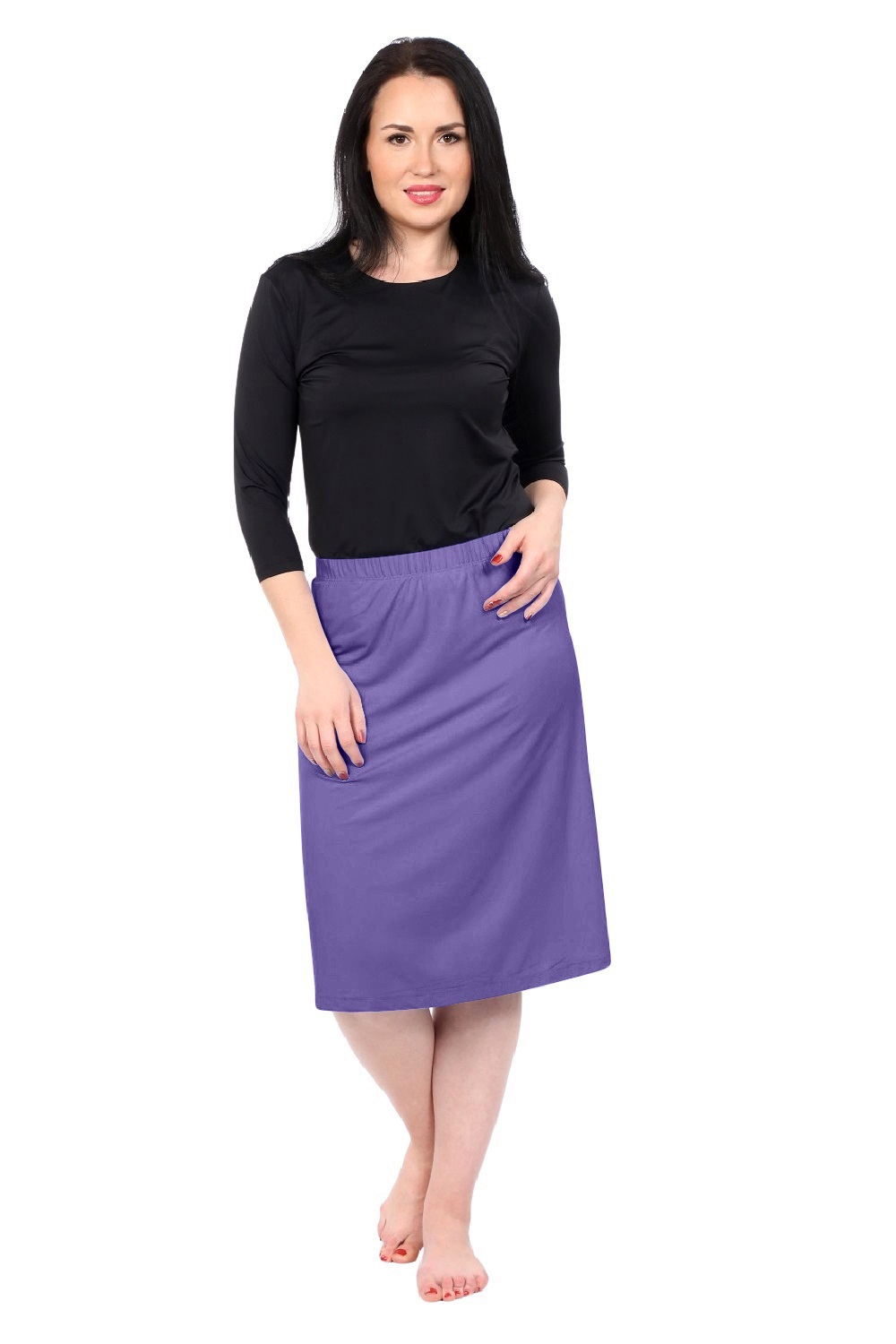 Modest Knee Length Swim, and Sports Skirt with UPF 50+ UV protection by Kosher Casual USA
