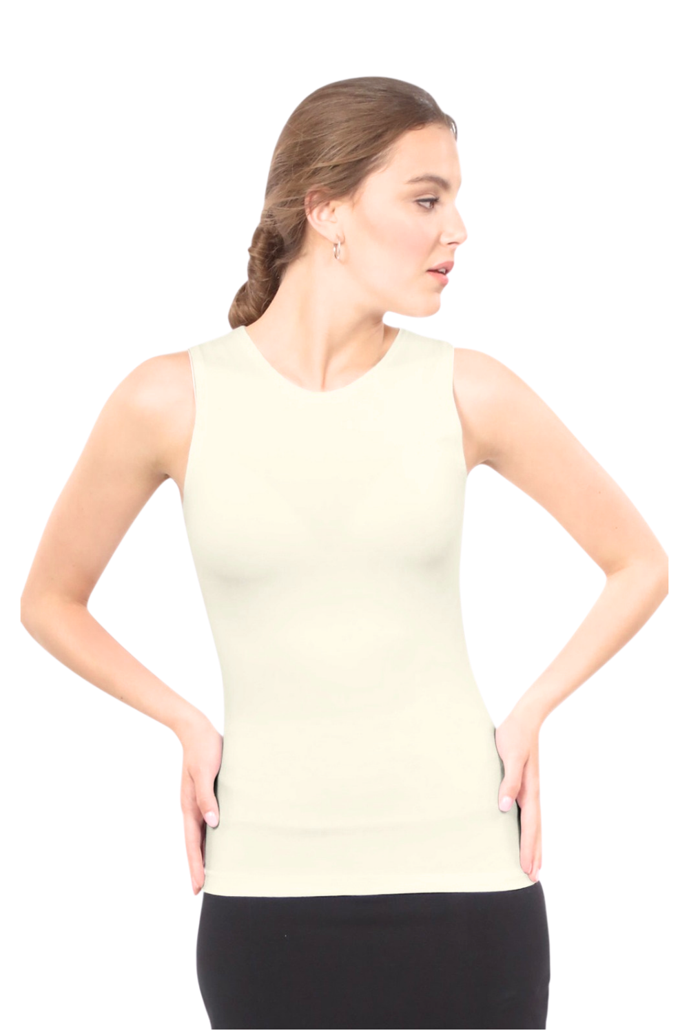 Premium Sleeveless Layering Tank Top with Full Shoulder Coverage by Kosher Casual USA