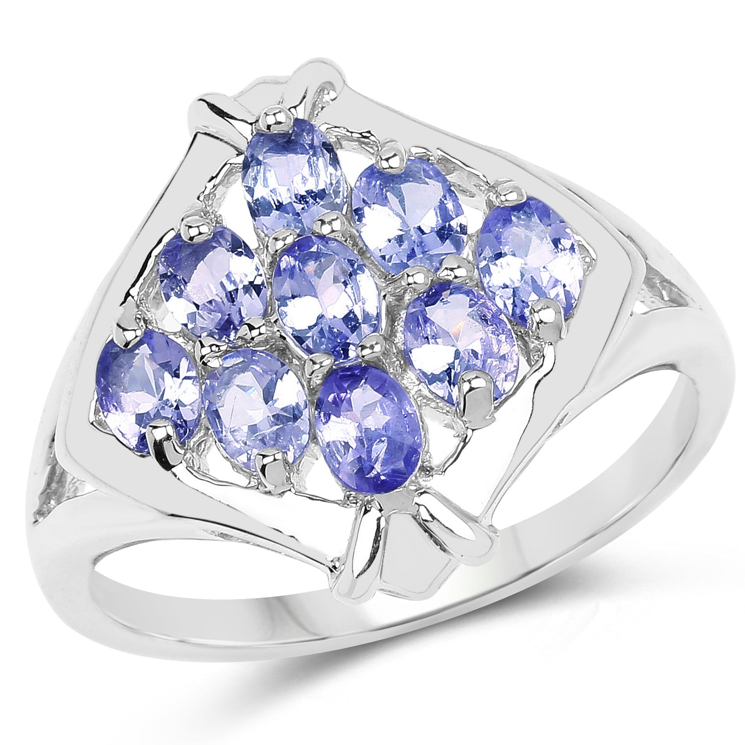 1.53 Carat Genuine Tanzanite .925 Sterling Silver Ring by Bids.com