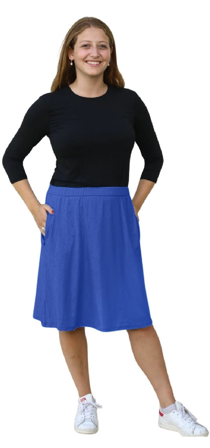 Modest A-Line Athletic Skort with Knee-Length Shorts - Swim &amp; Sport Ready by Kosher Casual USA
