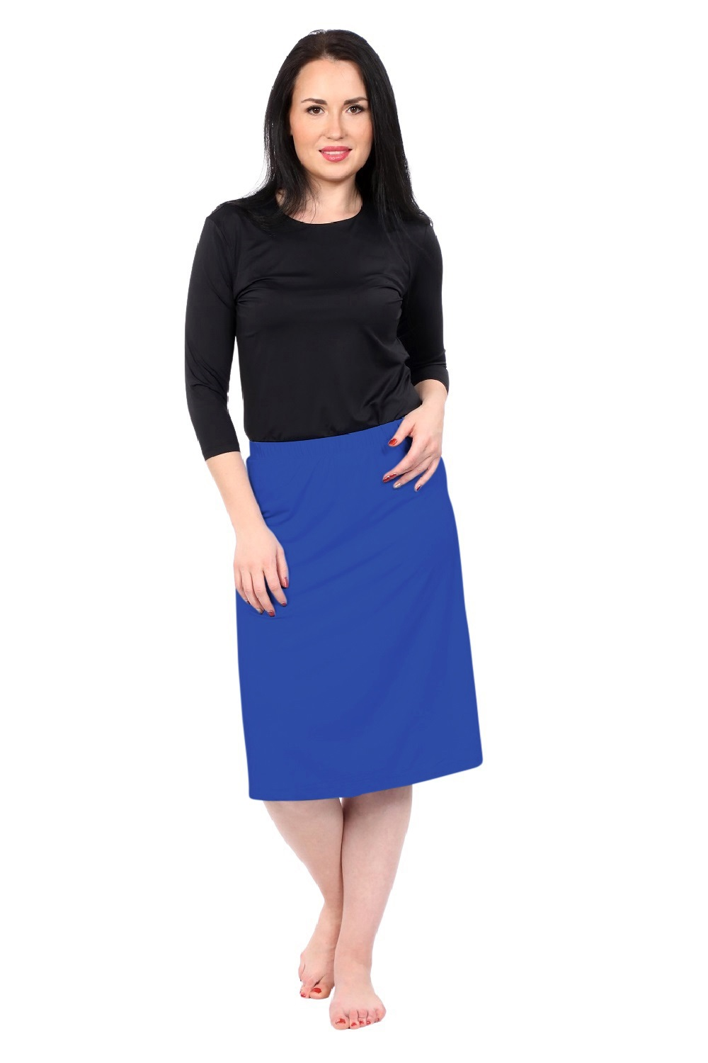 Modest Knee Length Swim, and Sports Skirt with UPF 50+ UV protection by Kosher Casual USA