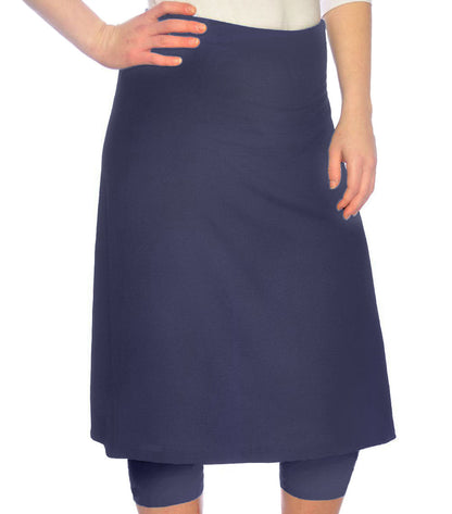 Plus Size Modest Swim and Sports Midi Skirt with Attached Leggings - UPF 50 Protection by Kosher Casual USA